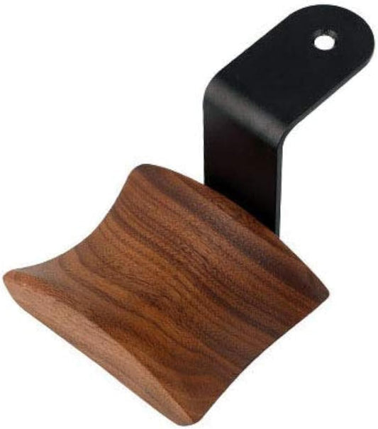 Under-Desk Mount Headphone Hanger Headset Stand Hook Walnut Wood Headphone Holder Rack Hook for Audio,Studio & Gaming Headphones